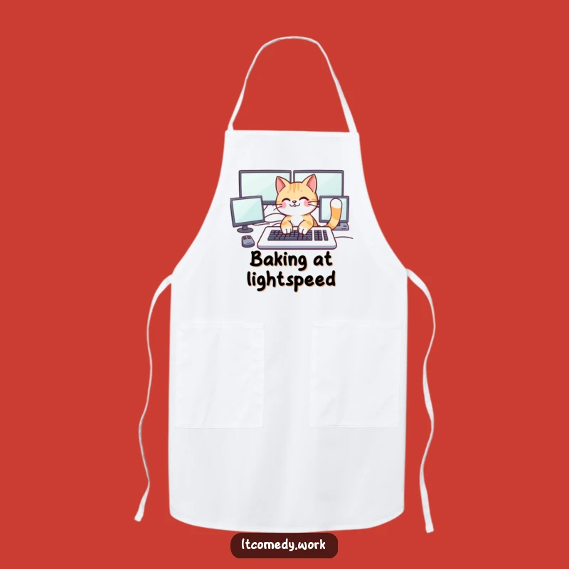 Funny Cat Coder Apron: Cook & Code with Playful Humor!