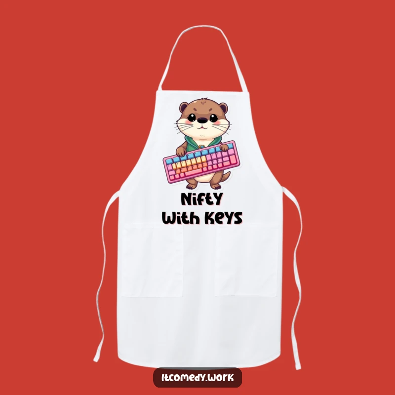 Funny Otter Chef Apron - Playful Kitchen Humor and Unique Cook Gift