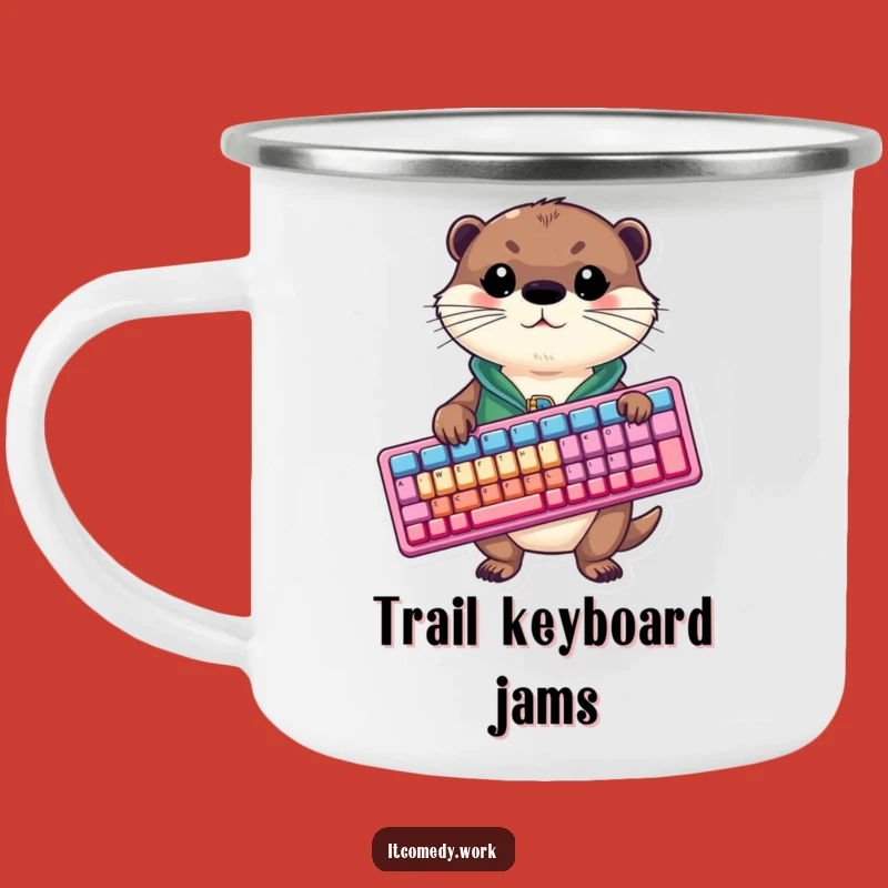 Funny Otter Campfire Mug - Rugged Humor for Outdoor Tech Enthusiasts