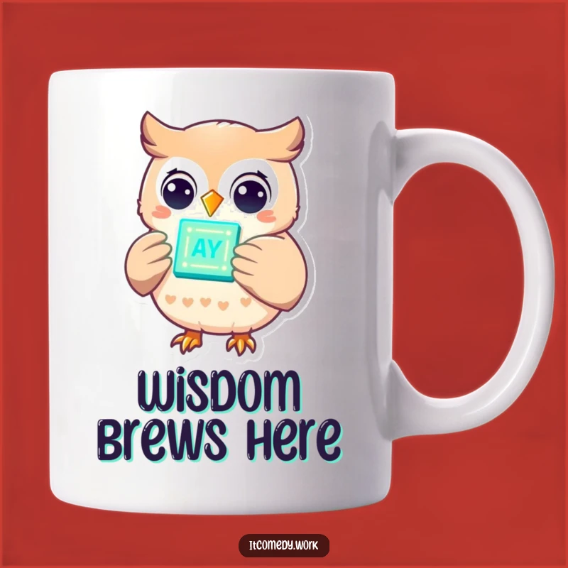Funny Owl Tech Mug: Smart & Cheerful Gift for Tech Enthusiasts!