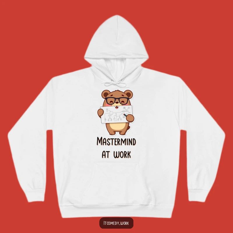 Funny Bear Logic Hoodie: Cozy Up with Smart & Cheerful Plans!