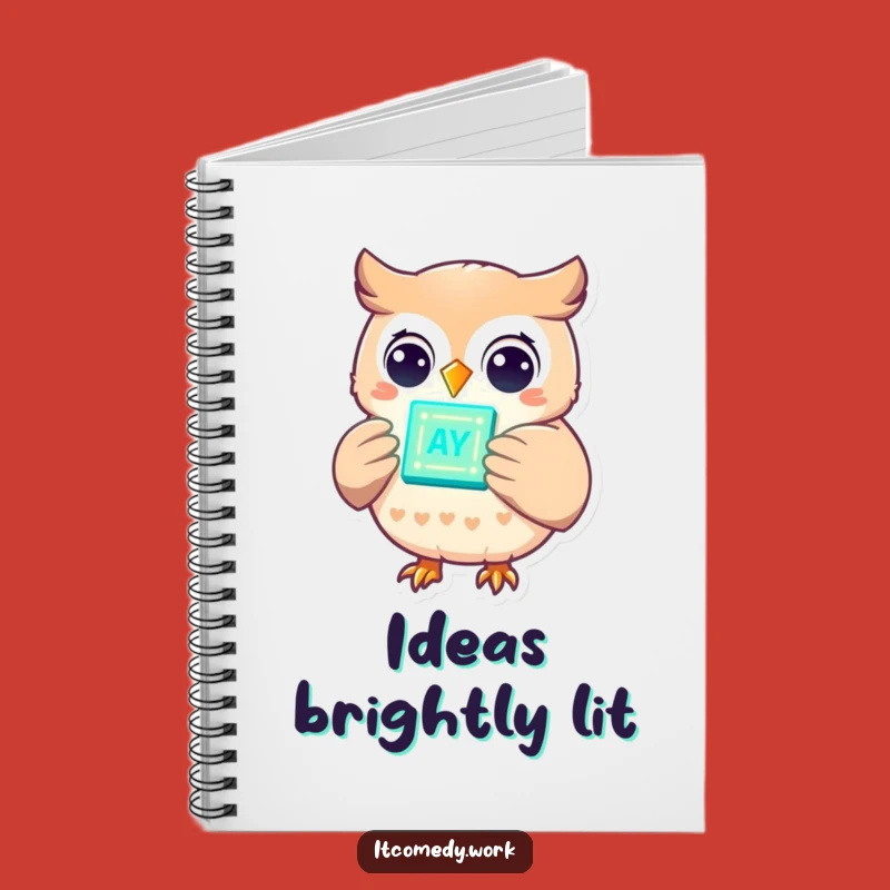 Funny Owl Tech Notebook: Capture Your Brightest Ideas!