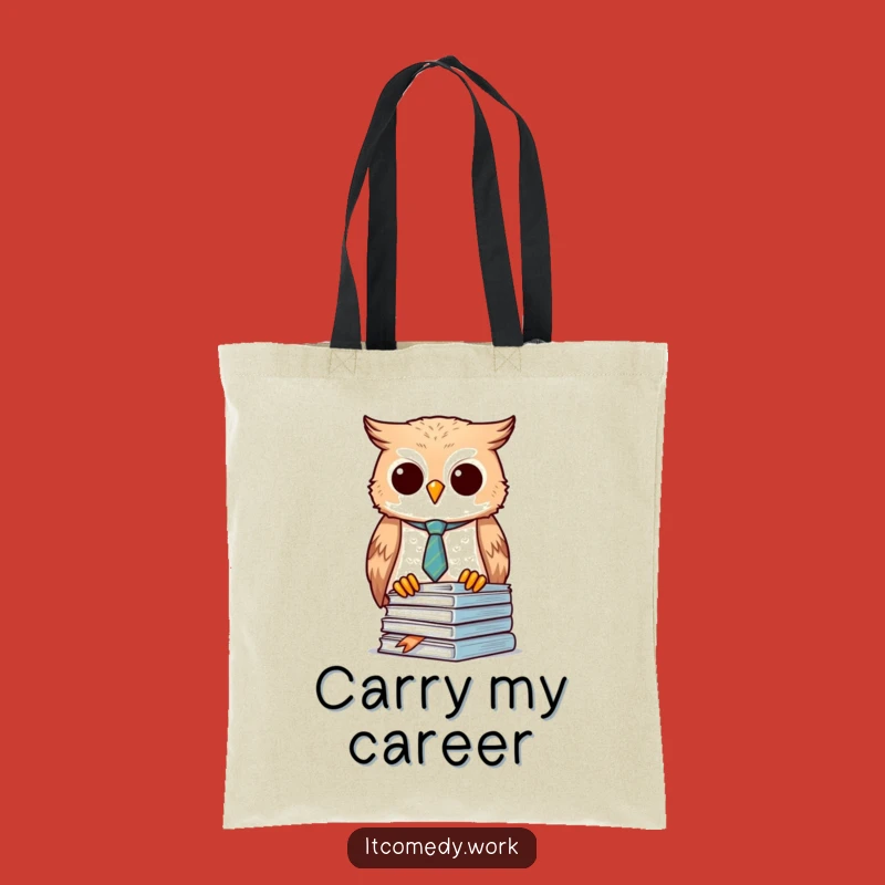 Funny Owl Organizer Tote Bag: Carry Your Files in Style, a practical and funny gift.